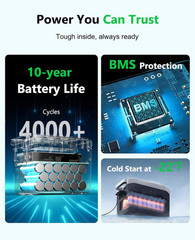 INFINITY 2000 Pro Portable Power Station, 2048Wh Lifepo4 Battery, 2400W AC Outpu