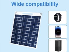 10W Portable Polycrystalline Waterproof Solar Panel USB, 30cm Off-Grid