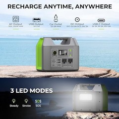 Portable Solar Generator 300W with Foldable 60W Panel