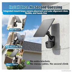 6W Solar Panel for Blink Outdoor 4 2K XT2 XT Camera USB-C Micro