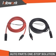 Labwork 1 Pair 10AWG 20FT Black+Red Solar Panel Extension Cable Wire Connector