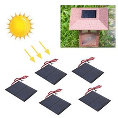 5Pcs Mini Solar Panel Board Module + 30CM Red And Black Wire DC5.5V 160mA