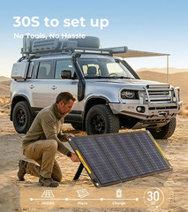200W Portable Solar Panels 18V, Foldable Solar Charger for Portable Power Statio