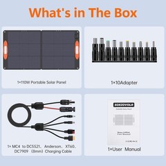 Versatile 110W Solar Panel – Compact, Efficient Charger for All Your Adventures