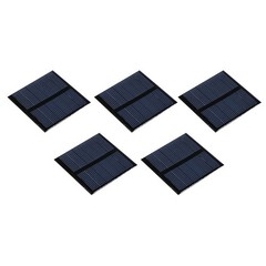 Mini Solar Panel Cell 3V 125mA 0.375W 52mm x 52mm for DIY Project Pack of 5