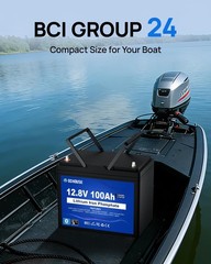 12V 100Ah LiFePO4 Lithium Battery 100A BMS for RV Off-grid Trolling Motor Solar