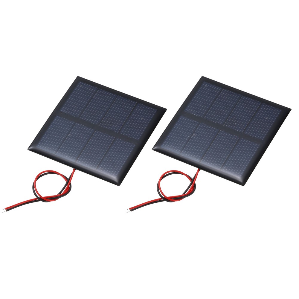 2Pcs 2V 0.32W 160mA Mini Solar Panels with Cable