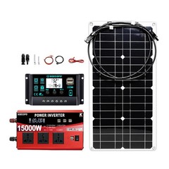 15000W Peak Solar System Kit 12V/24V To 110V 220V Inverter Generator for CampEo
