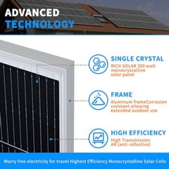 150W Complete Solar Panel System 12V Monocrystalline Home RV Roof w/ Controller