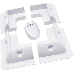 Solar Panel ABS Plastic Mounting Bracket with 5 Non Drilling Corner Kits, RV Mar