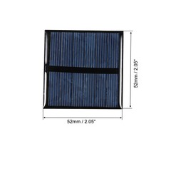Mini Solar Panel Cell 3V 125mA 0.375W 52mm x 52mm for DIY Project Pack of 10