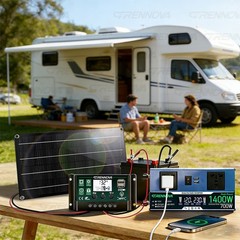 Grennova 1400W DIY Solar System 60W Panel 60A MPPT Dual Voltage Inverter