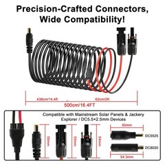 5m 16ft Solar Extension Cable Solar to DC7909 Cable with Solar Series Connect…