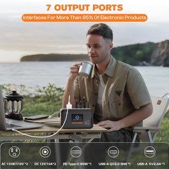 Portable Power Station,135W(270W Peak) Solar Generator,Power Bank with AC Out…