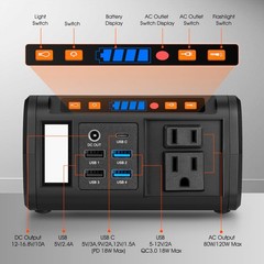 Takki 88.8Wh Portable Power Station Peak 120W Lithium Battery Small Generator