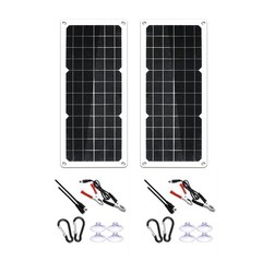 SOECOPO 150W Monocrystalline Solar Panel with USB/Type-C/DC Triple Output for Ca