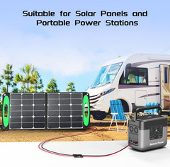 10FT Solar Connector to XT60 Adapter Extension Cable, 12AWG Solar Panel to XT60