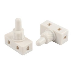 Easily Operable Selflocking Plastic Push Button Light Switch in White Color