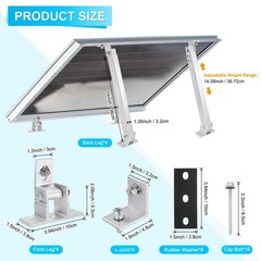 2 Sets Adjustable Solar Panel Tilts Mount Brackets Aluminum Alloy Mounting Br…