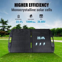 100W 200W Foldable Solar Panel Kit Waterproof Self-Suppor for Outdoor RV Camping