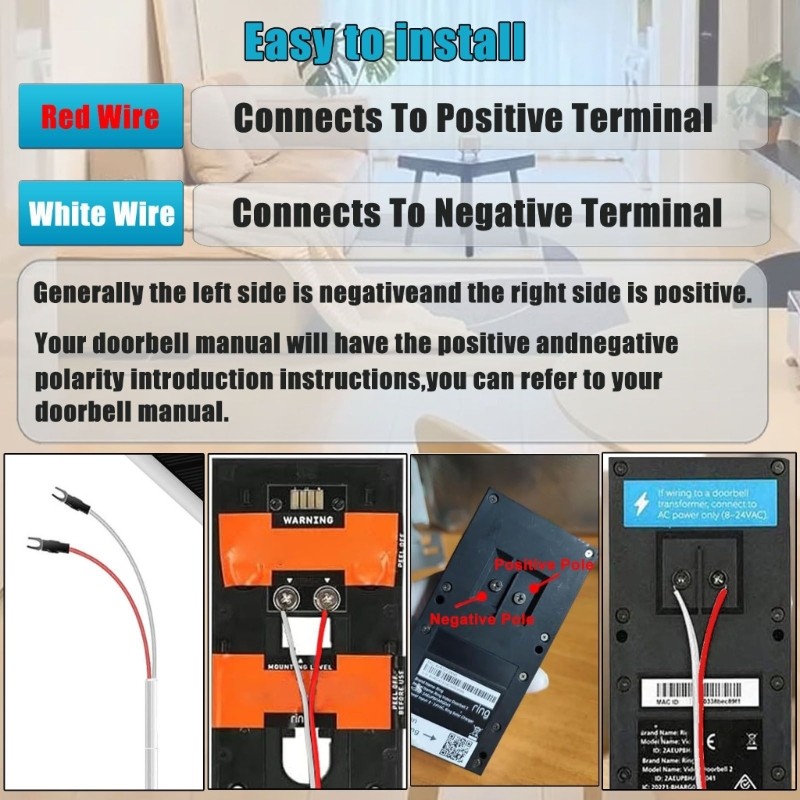 6W Solar Panel 360 Adjustable Bracket Wall Mount Doorbell Battery Charger Board