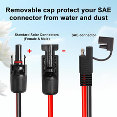 SAE Extension Cable 100FT 10AWG Quick Disconnect Wire SAE Connector Battery Char
