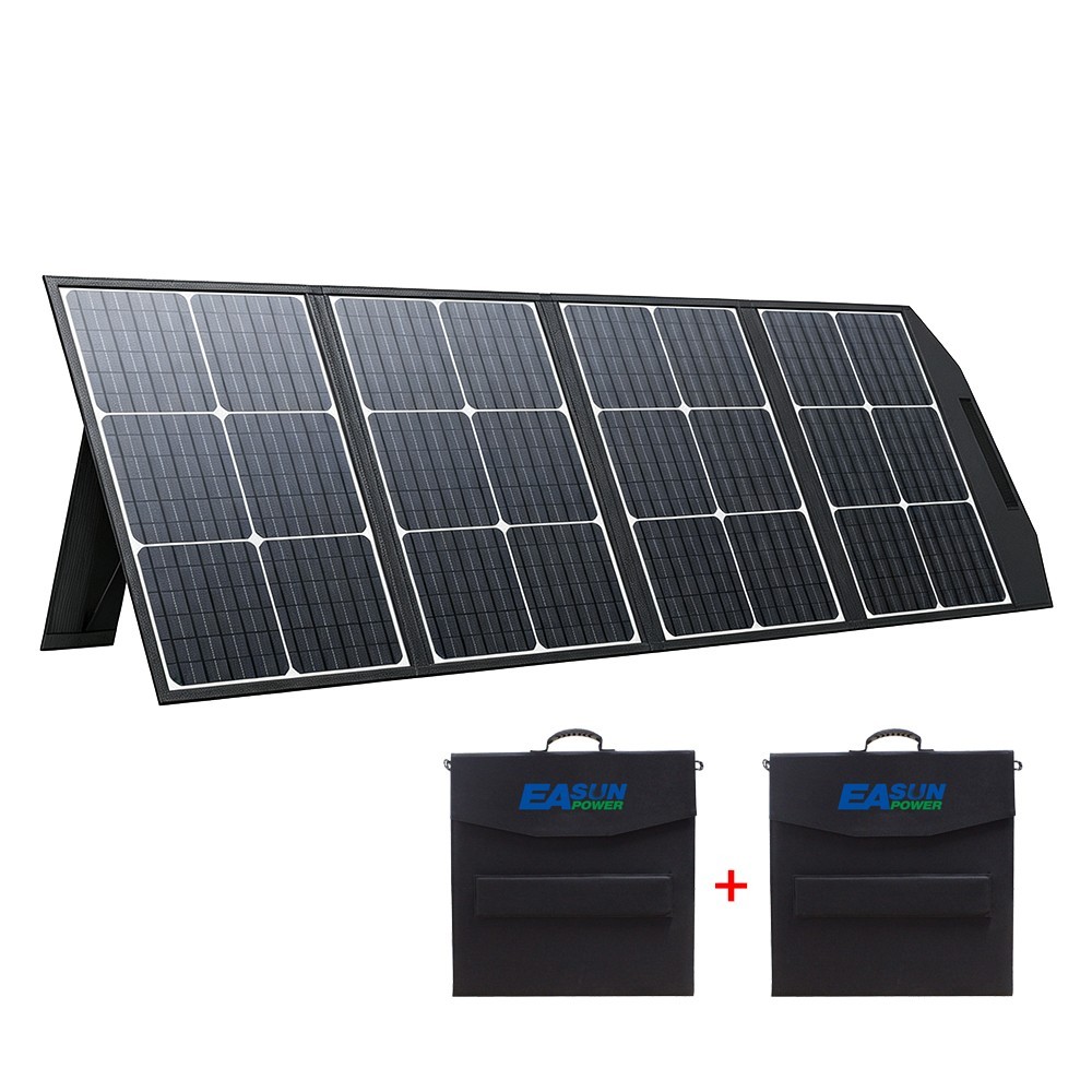 200W Foldable Solar Panel Portable for Power Station RV Camping = 2x 100W Panel