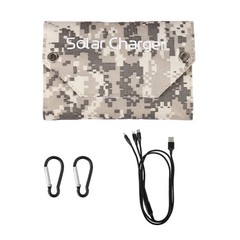 SNQP 60W Foldable Solar Panel 5V USB Portable Charger for Camping Hiking Black