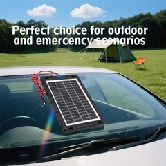 12V Solar Trickle Charger 20W Solar Panel Kit Car RV Trailer Battery Maintainer