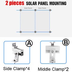 30/35mm Solar Panel Rail Bracket Mounting Aluminium Fixing End/Middle Clamp Clip