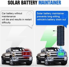 30W Solar Panel 12V Trickle Charger Battery Kit Maintainer Boat Car RV US