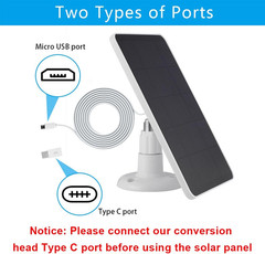 2 Pack Solar Panels Compatible with WYZE Battery Cam Pro, White | Solar Panels f