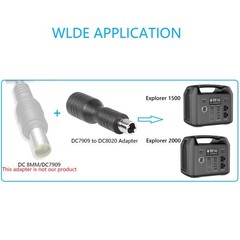 Sinloon DC7909 to DC8020 Adapter, DC7909 Female to DC8020 Male Connector Adapter