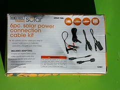 THUNDERBOLT MAGNUM 6PC SOLAR PANEL POWER CONNECTION CABLE KIT 12 VOLT 63981 PORT