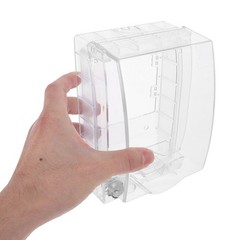 1 Pack Splashproof Socket Box Durable Plastic Outdoor Waterproof Switch Cover