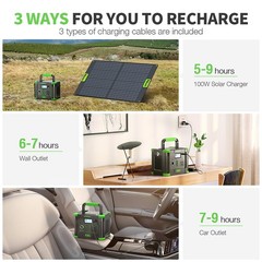 330W/288WH LiFePO4 Lithium Battery Portable Power Station Outdoor Camping Power