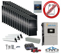 17KW Complete Offgrid Solar Kit + 15K Sol-Ark Inverter +17.6KW Solar with Mounti