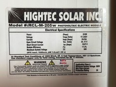 1- 205 Watt 12 Volt Battery Charger Solar Panel Off Grid RV Boat 22.2% NEW CELL