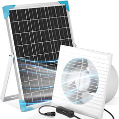 Solar Powered Fan 15W Solar Panel IP65 Waterproof with Solar Exhaust Fan for Gre