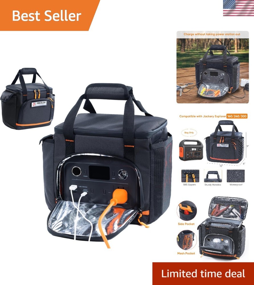 Sturdy Waterproof Bag for Jackery Explorer 300 / 240 / 160 – Ideal for Camping