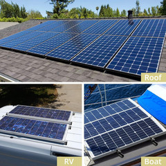 Solar Panel Bracket Kit, 6 Pcs 7.87 in Aluminium Solar Panel Mounting Rail 30Mm/