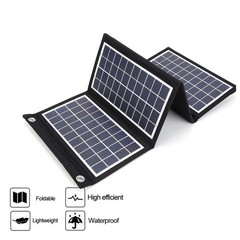 Portable Solar Panel 30W 5V Foldable Solar Panel Charger With Dual USB Outputs