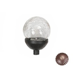 Solar Glass Ball Light RGB Changing Outdoor Garden Replacement Spinner Bronze