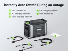 Dabbsson DBS1400Pro 2400W 1382Wh Portable Power Station Solar Generator Battery