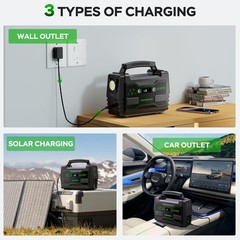 Portable Power Station 155Wh Camping Solar Generator 100W with AC DC and USB …