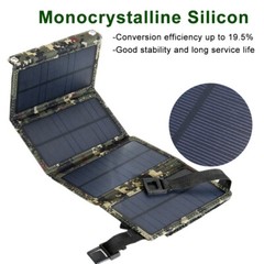 80W USB Folding Solar Panel Power Bank for Outdoor Phone Charger Camping Hiking