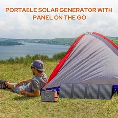 Lightweight Portable Power Station with 40W Solar Panel – Safe and Eco-Friendly
