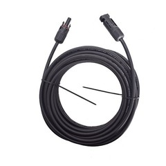 25 Feet 1 Pair 10AWG Black + Red Solar Panel Extension Cable Wire Connector