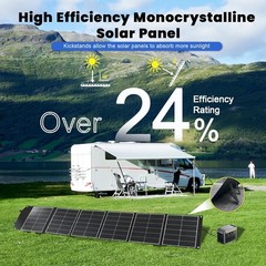 Wagnation 200W Portable Highly Solar Panel Foldable 4-in-1 MC4 Connector Cable