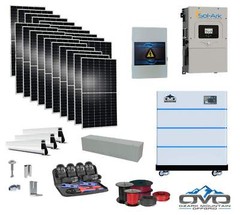 10KW Complete Offgrid Solar Kit – 15K Sol-Ark Inverter + 15.36KW OMO Stack Lithi